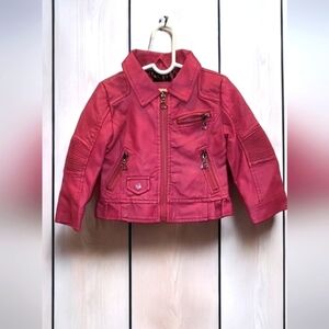 Urban Republic Faux Pink Leather Moto Jacket